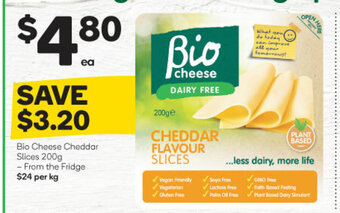 Bio Cheese Cheddar Slices 200g