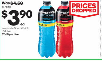 Woolworths Powerade Sports Drink 1.5 Litre offer