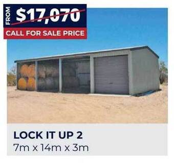 Wide Span Sheds Lock it up 2 offer