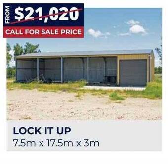 Wide Span Sheds Lock it up offer