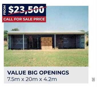 Wide Span Sheds Value big openings offer
