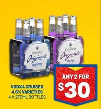 Bottlemart Vodka cruiser 4.6% varieties offer