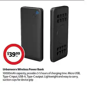 Coles Urbanworx wireless power bank offer