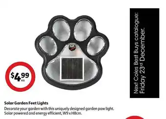 Coles Solar garden feet lights offer