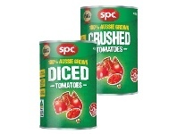 Foodworks SPC Diced or Crushed Tomatoes 400/410g offer