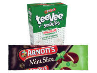 Coles Arnott’s Tee Vee Snacks or Mint Slice or Wagon Wheel Biscuits 165g-200g offer