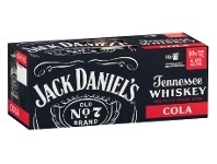 Liquorland Jack Daniels & Cola Can 375ml (10 Pack) offer