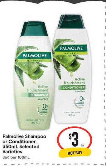 IGA Palmolive shampoo or conditioner 350ml offer