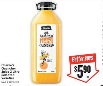 Charlie's quencher juice 2 litre