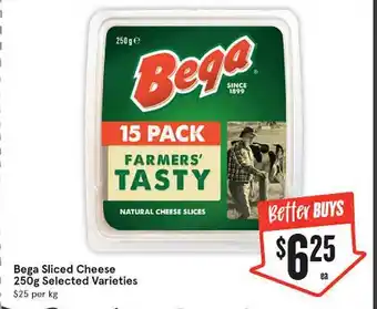 IGA Bega sliced cheese 250 g offer