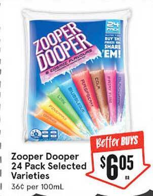 IGA Zooper dooper 24 pack offer