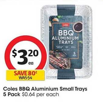 Coles Coles bbq aluminium small trays offer