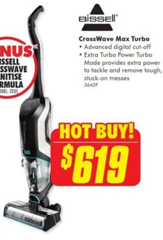 Bissell CrossWave Max Turbo offer at The Good Guys