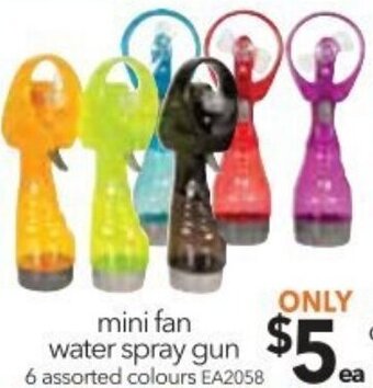 Cheap as Chips Mini Fan Water Spray Gun offer