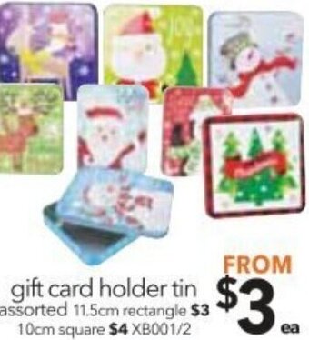 Gift Card Holder Tin
