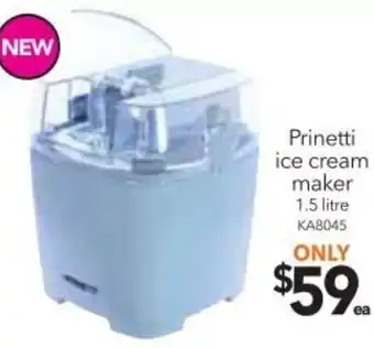 Cheap as Chips Prinetti Ice Cream Maker 1.5 Litre offer