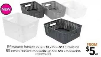 Cheap as Chips BS Weave Basket 25.5cm offer