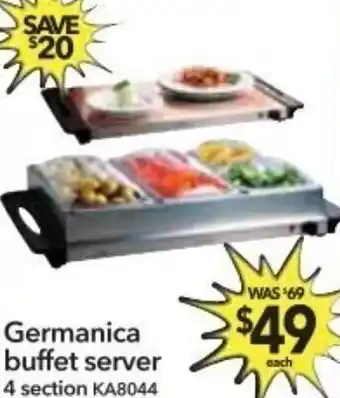 Cheap as Chips Germanica Buffet Server 4 Section offer