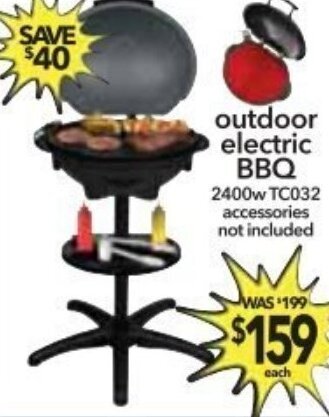 Cheap as Chips Outdoor Electric BBQ 2400W offer