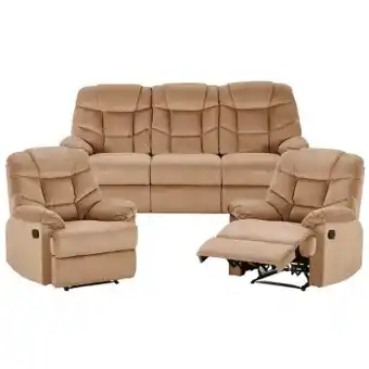 Fantastic Furniture Webster 3 seater & 2 reclining armchairs sofa set offer