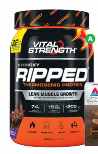 Woolworths Vital Strength Ripped Protein Powder 600g offer