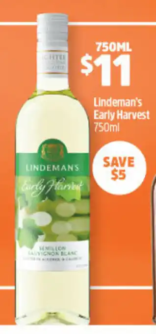 Woolworths Linderman's Early Harvest 750ml offer