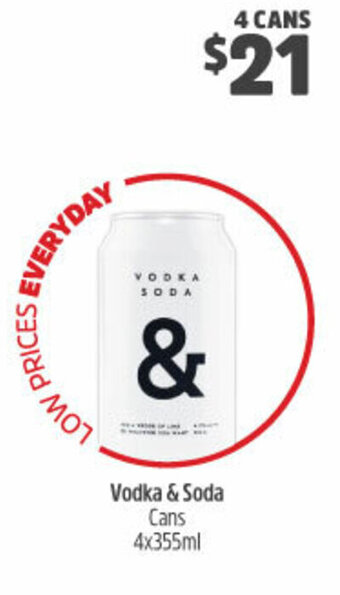 Vodka & Soda Cans 4x355ml