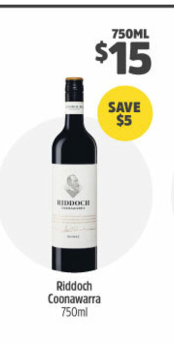 Woolworths Riddoch Coonawarra 750ml offer