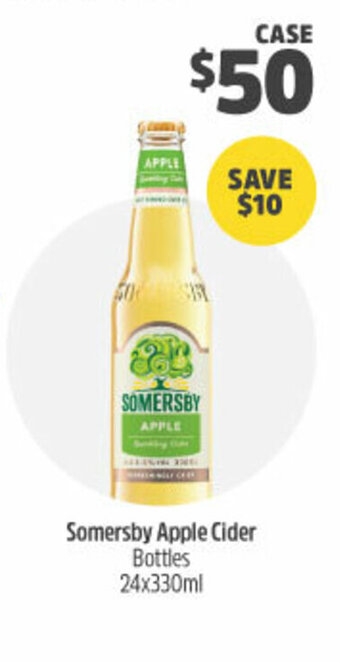 Woolworths Somersby Apple Cider Bottles 24x330ml offer