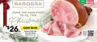 Drakes Barossa full leg ham on bone offer
