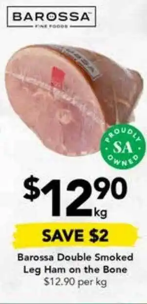 Drakes Barossa double smoked leg ham on the bone offer