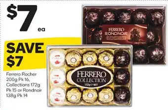 Woolworths Ferrero rocher pk 16 collections pk 15 or rondnoir pk 14 offer
