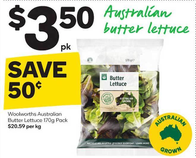 Woolworths australian butter lettuce offer at Woolworths