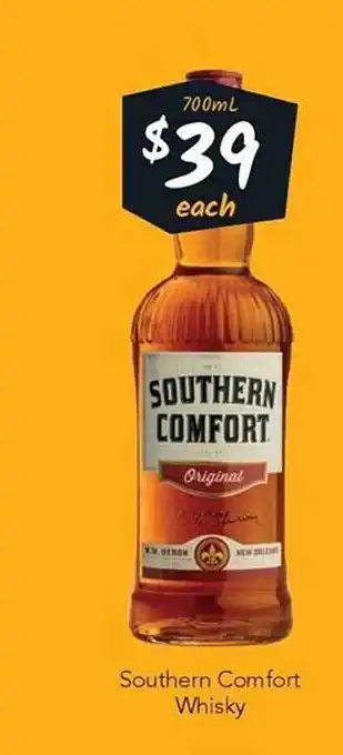 Southern comfort whisky