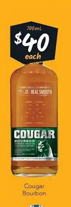 Cellarbrations Cougar bourbon offer