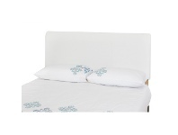 LivingStyles Woodfora PU Leather Bed Headboard, King, White offer