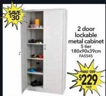 Cheap as Chips 2 door lockable metal cabinet offer