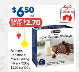 Balfours christmas mini pudding