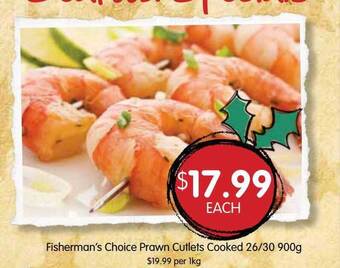 Spudshed Fisherman's choice prawn cutlets cooked offer