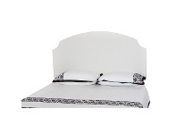 LivingStyles Glenbrook PU Leather Bed Headboard, King, White offer