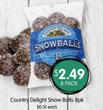 Spudshed Country delight snow balls 8pk offer
