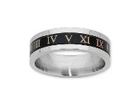 Bevilles Jewellery Stainless Steel Mens Ring - V offer