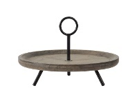 Mercator Wood & Metal Round Tray Stand