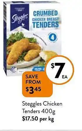 Foodworks Steggles chicken tenders 400 g offer