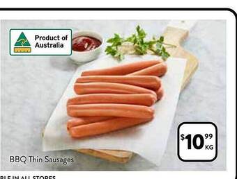 Foodworks Bbq thin sausages offer