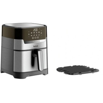 Myer Tefal easy fry & grill deluxe air fryer in black and silver offer