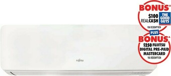 The Good Guys Fujitsu C8.5kW H9.0kW Reverse Cycle Split System offer