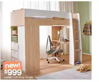 Lunar loft king single