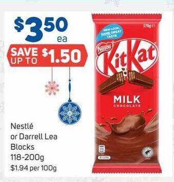 Foodland Nestlé or darrell lea blocks offer