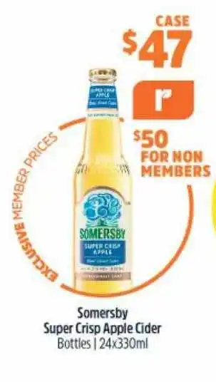 BWS Somersby super crisp apple cider offer